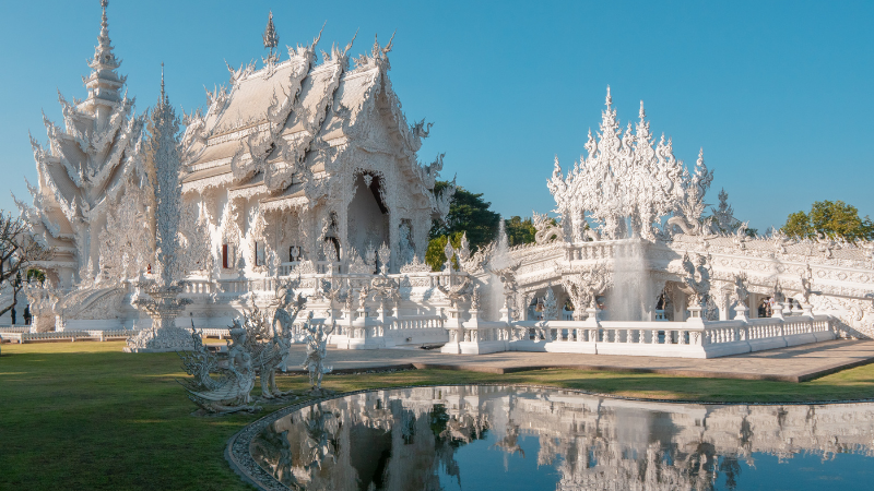 Temple blanc de Chiang Rai en Thaïlande
